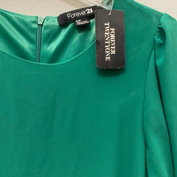 Forever 21 Womens green lined dress size small - Picture 2 of 7